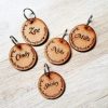 Key Ring 5cm Circle Engraved LC18 R195 for 10