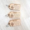 Key Ring 8cm SQ Engrave LC10 R195 for 10