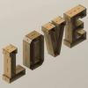 3D Laser Cut Alphabet Love