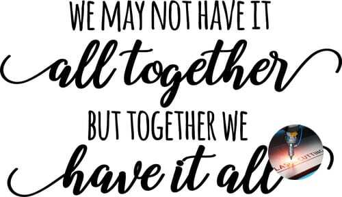 We may not have it all together