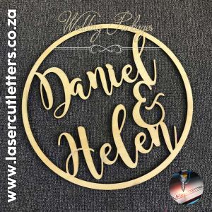 Wedding Name Plaque