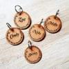 Key Ring 5cm Circle Engraved LC18 R195 for 10