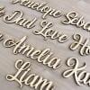 Name Laser Cut Wood