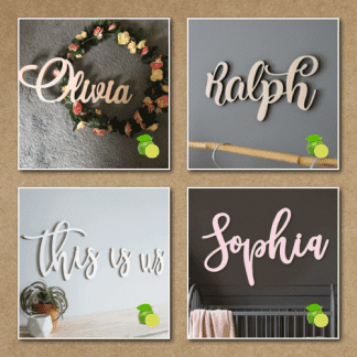 Large Wooden Names